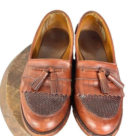 Allen Edmonds Shoes Loafers Men\'s Size 10.5 Brown Cody Tassel Leather USA VTG main image 7